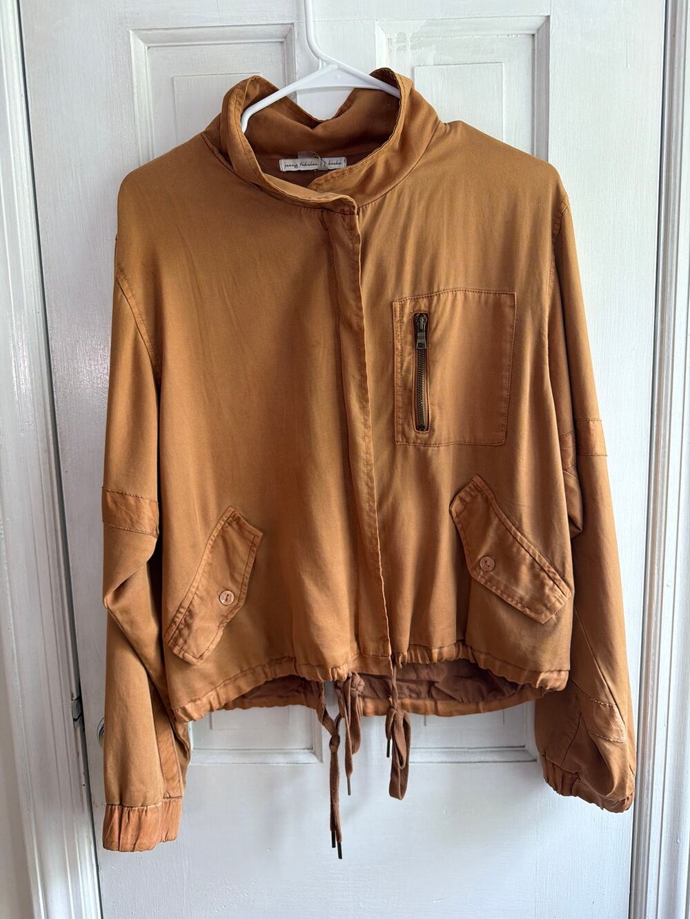 Young Fabulous & Broke YFB Yellow Utility Zipper Jacket Medium EUC